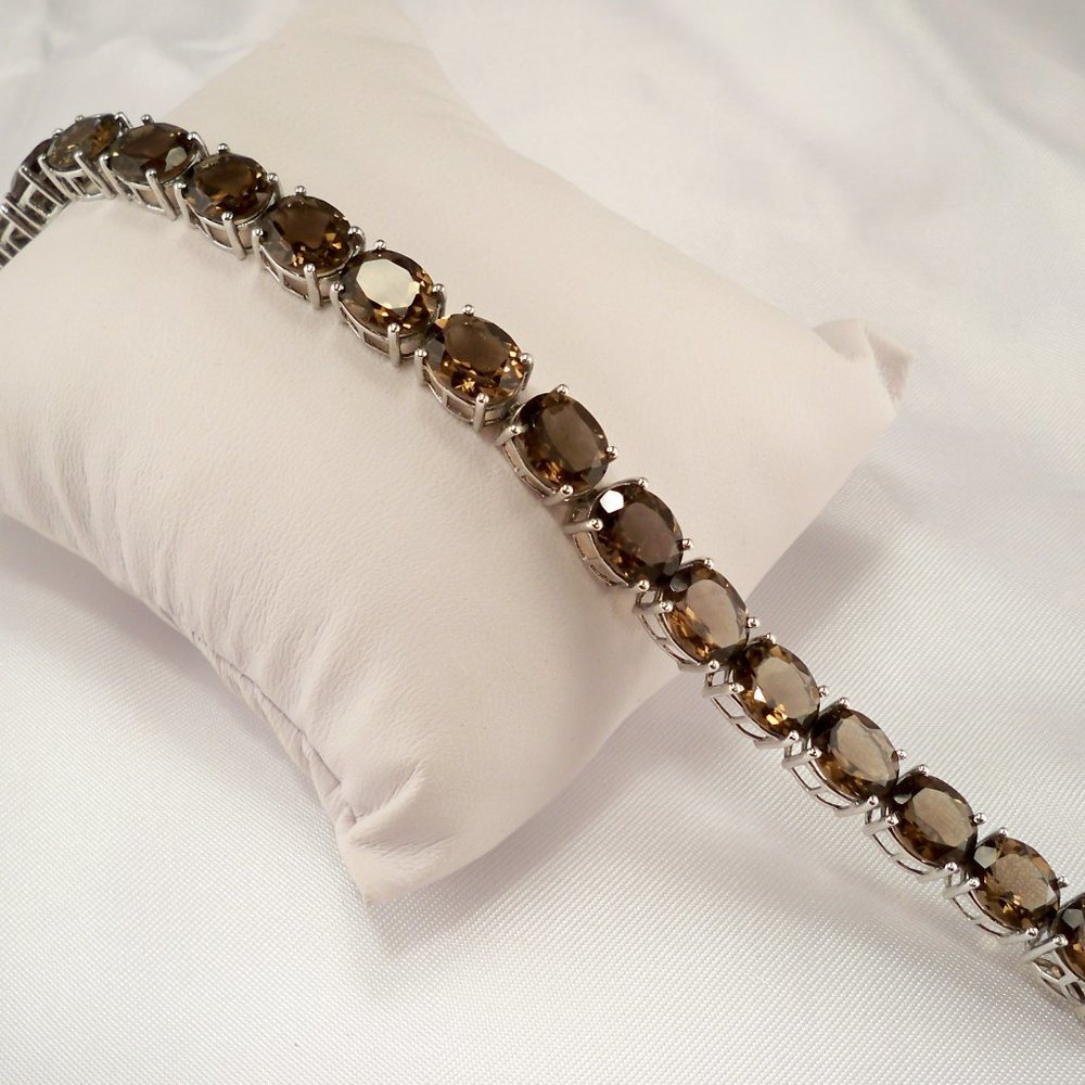 NEW Oval Cut Chocolate Brown *Crystals Designer Bracelet